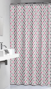 Diamonds 180x200 pink κουρτίνα μπάνιου υφασμάτινη Sealskin