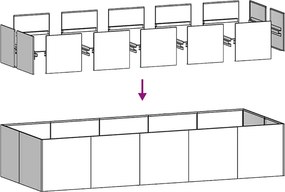vidaXL Ζαρντινιέρα Λαδί 200x80x40 εκ. από Χάλυβα