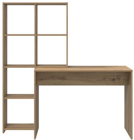 vidaXL Γραφείο artisan δρυς 138.5 x 55 x 143 εκ Επεξεργασμένο ξύλο