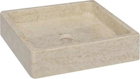 vidaXL Νιπτήρας Κρεμ 40 x 40 x 10 εκ. Μαρμάρινος