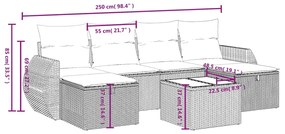 ΣΑΛΟΝΙ ΚΗΠΟΥ 6 ΤΕΜΑΧΙΩΝ ΑΠΟ ΓΚΡΙ ΣΥΝΘΕΤΙΚΟ ΡΑΤΑΝ ΜΕ ΜΑΞΙΛΑΡΙΑ 3264166