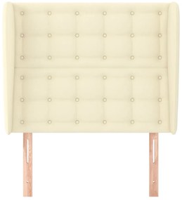 vidaXL Κεφαλάρι με Πτερύγια Κρεμ 93x23x118/128 εκ. Συνθετικό Δέρμα