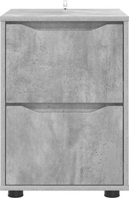 vidaXL Ντουλάπι αποθήκευσης Σκυρόδεμα Γκρι 40 x 48 x 57 εκ