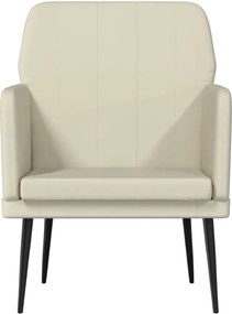 vidaXL Πολυθρόνα Κρεμ 61x78x80 εκ. από Συνθετικό Δέρμα