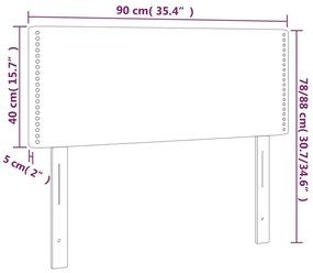 Κεφαλάρι Κρεβατιού Taupe 90x5x78/88 εκ. Υφασμάτινο - Μπεζ-Γκρι