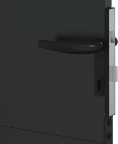 vidaXL Πύλη Κήπου Μαύρο 85 x 100 cm Ατσάλι με Επικάλυψη Πούδρας