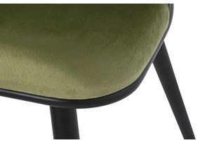 Καρέκλα DKD Home Decor Μαύρο Πράσινο πολυεστέρας Βελούδο Μέταλλο 66 x 60 x 84 cm