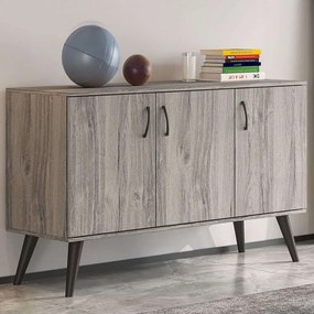 Μπουφές Νο4 135x44,5x85cm Ash Melamine, Metal