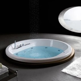 Acrilan Miami - Στρόγγυλη Μπανιέρα Υδρομασάζ Φ180 cm - Ακρυλικό, Αερομασάζ