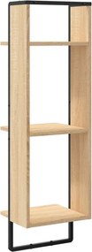 vidaXL Ραφιέρα Τοίχου με 3 Ράφια Sonoma Δρυς 30x25x100 εκ.