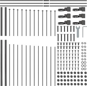 vidaXL Φράχτης Κήπου 4 pcs Γκρι 170 x 215 cm