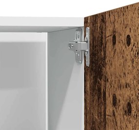 Ντουλάπι ψυγείου Παλιό ξύλο 60x57x207 cm Ξύλινο μηχανουργείο - Καφέ