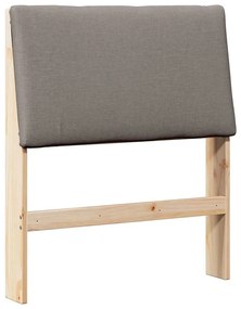 vidaXL Ταπετσαρισμένο κεφαλάρι Taupe 80 cm Στερεά ξυλεία πεύκου