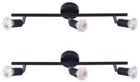 SE 140-B3 (x2) Saba Packet Black adjustable spotlight+ HOMELIGHTING 77-8842