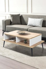 Τραπεζάκι Σαλονιού Sapphire Δρυς / Λευκό SIZAL 100x56x20