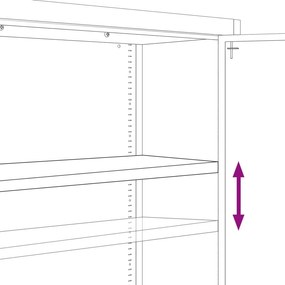 vidaXL Αρχειοθήκη Ανθρακί 105 x 40 x 180 εκ. Ατσάλινη
