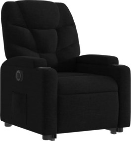 vidaXL Πολυθρόνα Ηλεκτρική Ανακλινόμενη με Ανύψωση Μαύρη Υφασμάτινη