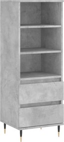 vidaXL Ντουλάπι Γκρι Σκυρ. 40x36x110 εκ. από Επεξεργασμένο Ξύλο