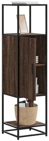 vidaXL Highboard καφέ δρυς Κατασκευασμένο ξύλο και μέταλλο