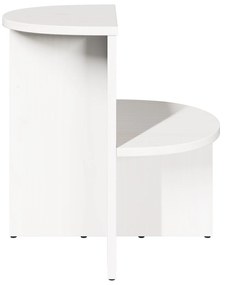 vidaXL Τραπεζάκι Πλευράς Λευκό 50 x 40 x 50 εκ Μασίφ ξύλο πεύκου