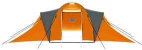 Σκηνή Camping 9 Ατόμων Γκρι / Πορτοκαλί Υφασμάτινη - Πορτοκαλί