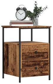 Κομοδίνα 2 τεμ. Παλιό ξύλο 34 x 35,5 x 50 εκ Επεξεργασμένο Ξύλο