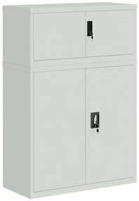 vidaXL Αρχειοθήκη Αν. Γκρι 90 x 40 x 130 εκ. Ατσάλινη