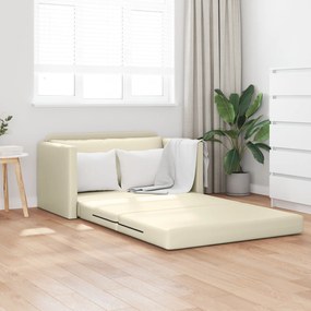 vidaXL Καναπές Κρεβάτι 2 σε 1 Κρεμ 124x71x78 cm Τεχνητό Δέρμα