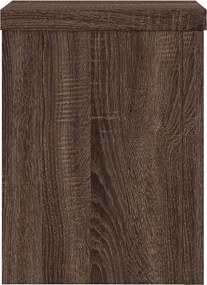 vidaXL Βάσεις Φυτών 2 Τεμ. Καφέ Δρυς 15x15x20 εκ. Επεξεργασμένο Ξύλο