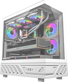 Θήκη υπολογιστή DarkFlash DS950 (λευκή) + 6 ανεμιστήρες
