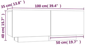 vidaXL Κομοδίνο Γκρι Sonoma 100x35x40 εκ. από Επεξεργασμένο Ξύλο