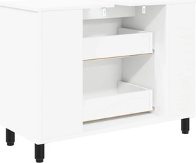 vidaXL Έπιπλο μπάνιου Λευκό 80 x 35 x 60 cm Επεξεργασμένο Ξύλο