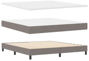 vidaXL Κρεβάτι Box Spring με Στρώμα σε Ταουπέ, 180 x 200 εκ. Ύφασμα