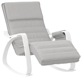 vidaXL Κουνιστή Πολυθρόνα Ανοιχτό Γκρι Υφασμάτινη