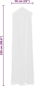 vidaXL Κουνουπιέρα Στρογγυλή 2 τεμ. 56 x 325 x 230 εκ.