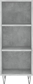 vidaXL Ντουλάπι Γκρι Σκυροδέματος 34,5x32,5x90 εκ. Επεξεργασμένο Ξύλο
