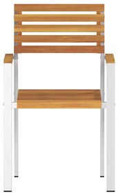 vidaXL Καρέκλα Κήπου 8 pcs Καφέ 56 x 54.5 x 87 εκ. Μασίφ ξύλο ακακίας