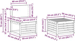vidaXL Σειρά Καναπέ Εξωτερικού 5 pcs Λευκό και Κρεμ Πολυεστέρας
