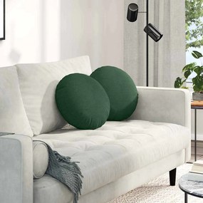 vidaXL Μαξιλάρια καθισμάτων 2 pcs Σκούρο Πράσινο Ø 40 cm