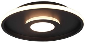 Φωτιστικό Οροφής - Πλαφονιέρα Ascari 680819332 35W Led Φ40cm 6,8cm Black Mat Trio Lighting Metal