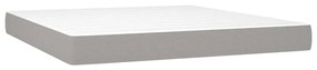 Κρεβάτι Boxspring με Στρώμα &amp; LED Αν.Γκρι 180x200 εκ Υφασμάτινο - Γκρι