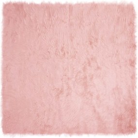 vidaXL Χαλί από τεχνητό πρόβειο δέρμα TAFALLA Ροζ 120 x 120 cm