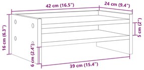 ΒΑΣΗ ΟΘΟΝΗΣ ΧΡΩΜΑ SONOMA ΔΡΥΣ 42X24X16 ΕΚ. ΑΠΟ ΕΠΕΞ. ΞΥΛΟ 854717