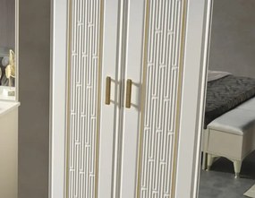 Stewehome Μοντέρνο Λευκό Σετ Κρεβατοκάμαρας 160x200x105 cm
