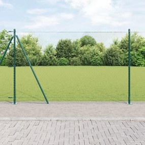 vidaXL Σετ Φράχτη Σετ 2 Πράσινο Ατσάλι, PVC 25 x 1.5 m Ανθεκτικό