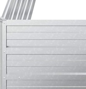 vidaXL Ζαρντινιέρα Υπερυψωμένη Ασημί 100x40x77 εκ. Γαλβανισμ. Χάλυβας