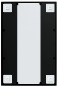 Καθρέφτης Τοίχου Μαύρος 60 x 40 εκ. Μεταλλικός - Μαύρο
