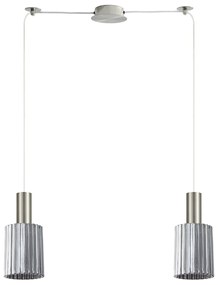 Φωτιστικό Οροφής Δίφωτο Homelighting 77-8395 Nickel/Smoked