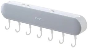 ECOCO κρεμάστρα κουζίνας E2027 με 7 γάντζους, 3.8x6x30cm, γκρι