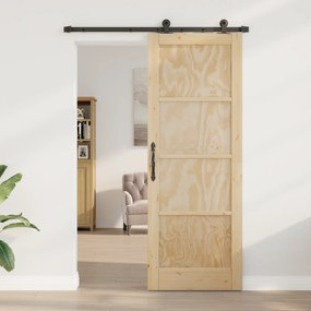 vidaXL Συρόμενη Πόρτα με Σετ Εξαρτημάτων 'ORKDAL' Μασίφ Ξύλο Πεύκου